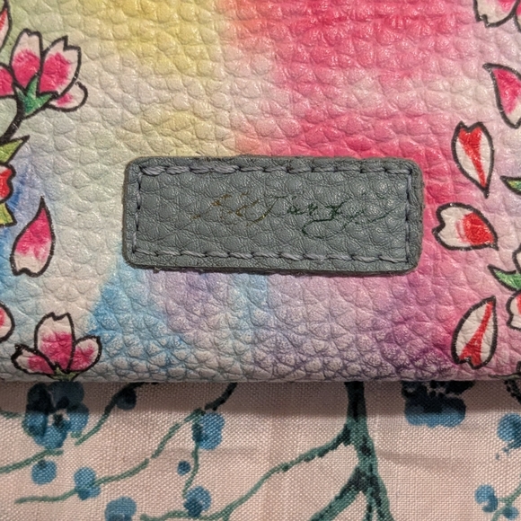 Ed Hardy Pink and Gray Floral Skull Wallet Wristlet - Used Condition - Picture 3 of 12